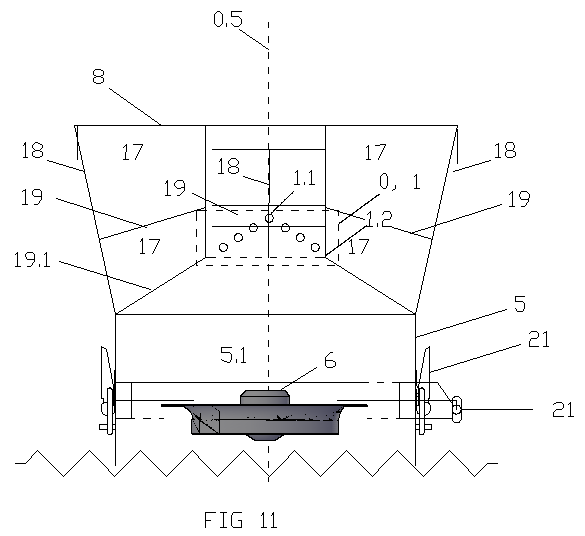 EL EFECTO VENTILACION VENTURI REMATE  PRACTICABLE CON REJILLA VOLUMETRICA 